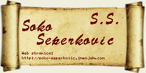 Soko Šeperković vizit kartica